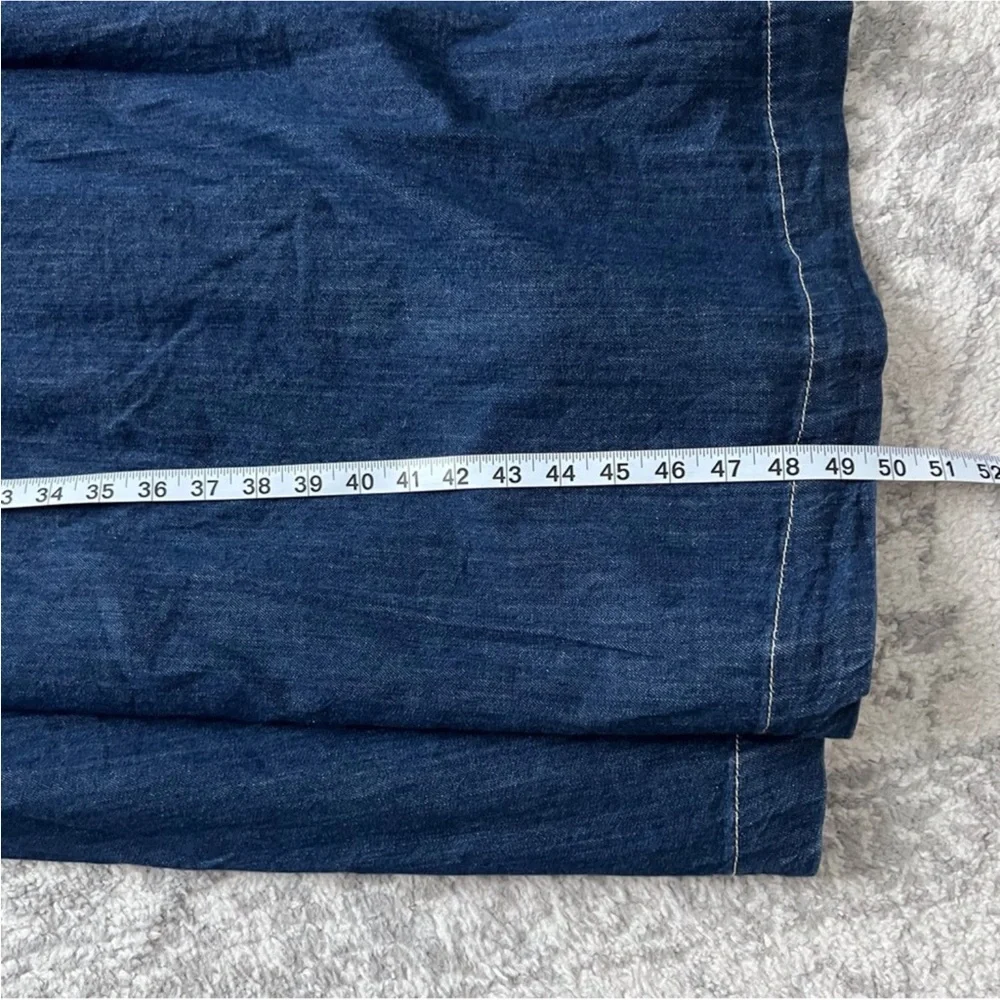 Reformation Tagliatelle Denim Midi Dress Ellis Wash Western Preppy Coastal 12 - Picture 9 of 10